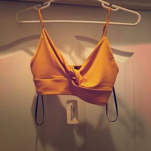Yellow crop top